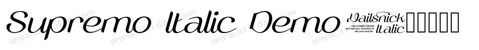 Supremo Italic Demo字体转换